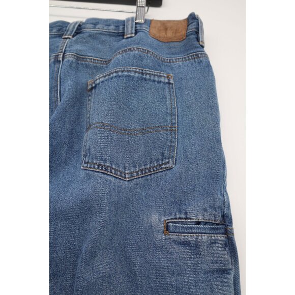 Guide Gear Mens Denim Carpenter Jeans 38x30 Heavy Duty Workwear Wide Leg Baggy - Picture 6 of 15